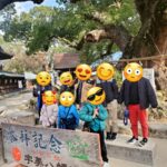 宇美八幡宮にて子ども達の記念撮影