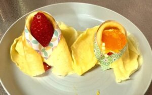 糟屋郡、粕屋町中の放デイを探しても、お内裏様とお雛様を模したクレープを提供したのはおそらくぽらりすだけ。