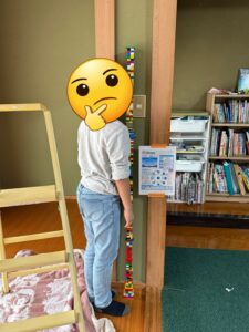 レゴの高さチャレンジ中・・・ついに身長を超える