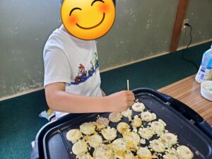 放課後等デイサービスぽらりすにたこ焼き職人が登場
