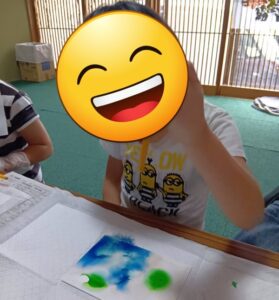 アルコールインクアート製作中